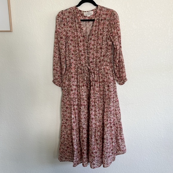 Trovata Birds of Paradis Pink Floral Ainsley B Sylvie Dress - Picture 1 of 14